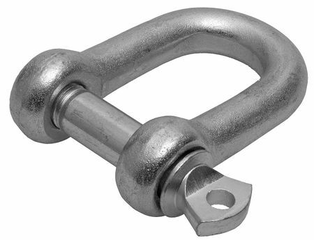 Galvanized shackle BISON 22mm, 2 pcs, straight type