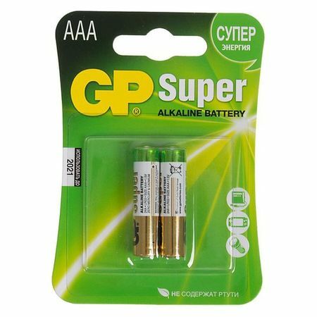 סוללת AAA GP Super Alkaline 24A LR03, 2 יח '.