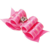 Voluminous bows for dogs Nostalgia, 4.5x1.5 cm (pink)