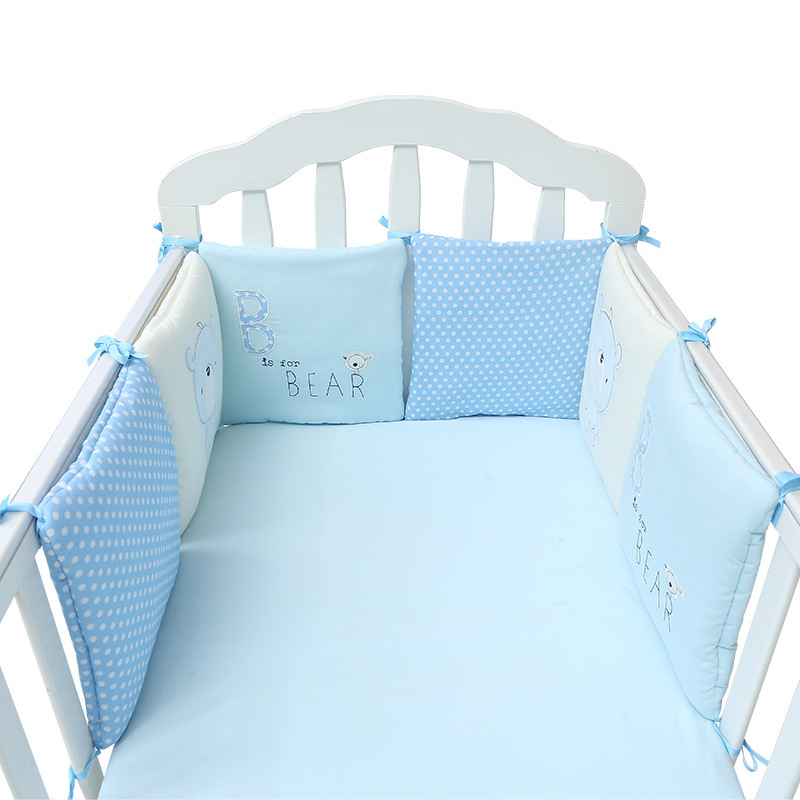 Voreingestelltes Babybett Säuglingsstoßfänger Baumwolle Sicherheitsplüsch Kleinkind Baby Schutz Bettwäsche