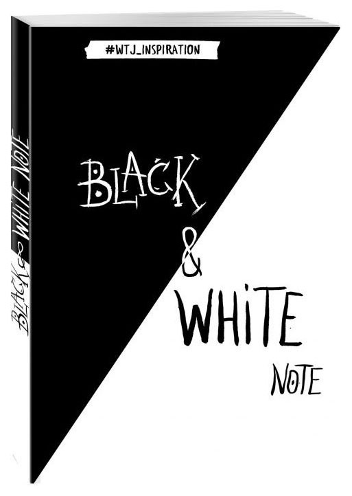 Štýlový zápisník s čiernobielymi stranami (brožovaná)
