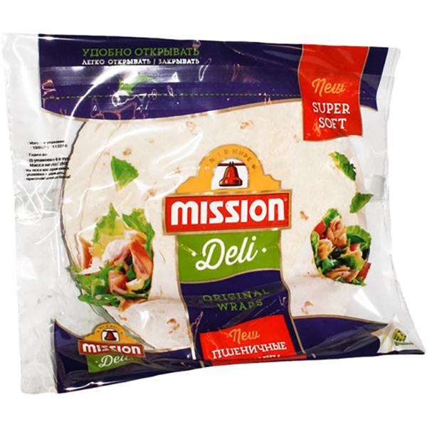 Mission Deli tortilla wheat original 6 pieces 250 g