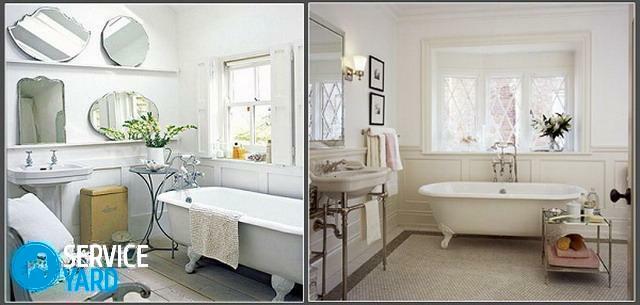 Vannas istabas dizains Provence stilā