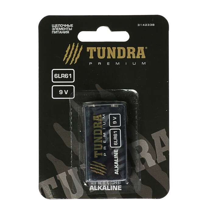 Alkaliskt batteri TUNDRA, ALKALINE 9V, 1 st, blister