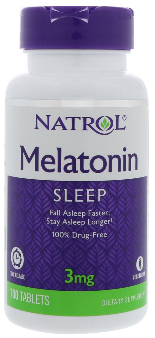 Natrol Melatonine Time Release Slaapsupplement 100 tab. natuurlijk
