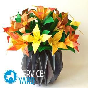 Como fazer um vaso de papel com suas próprias mãos - origami, simples?