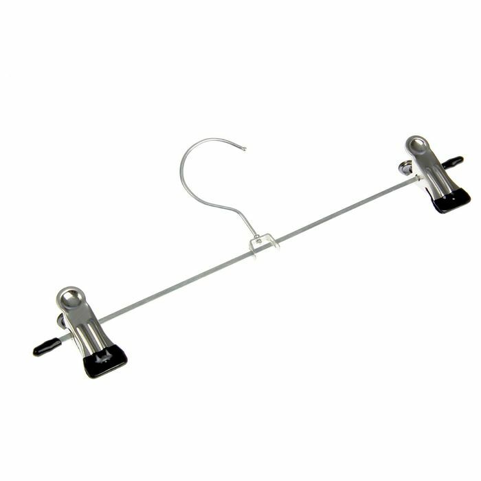 Hanger for trousers and skirts with clips