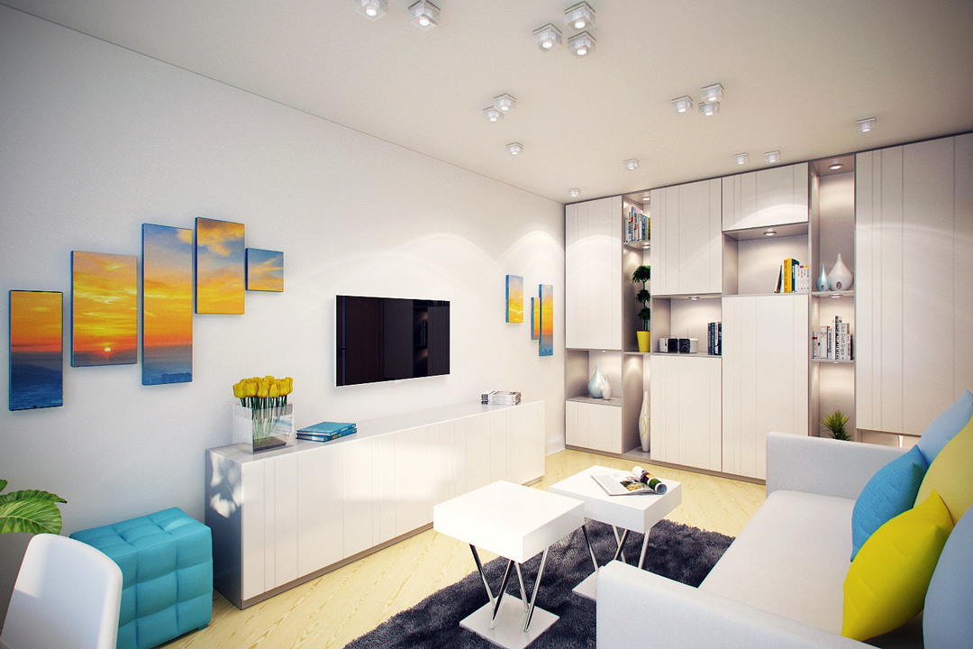 Fertiges Design Projekt 2-Zimmer-Wohnung P44T Weste: Planung Kopeke Stück mit Fotos
