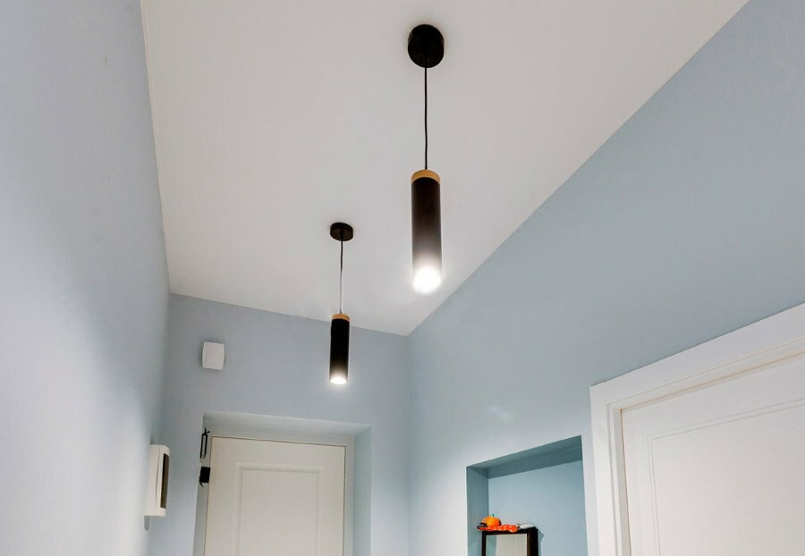 Ceiling lamps with narrow shades