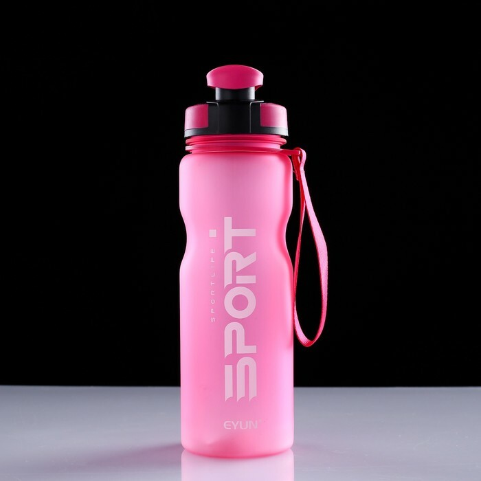 Water bottle 800 ml, with rubberized lid, 25x7.5 cm, mix