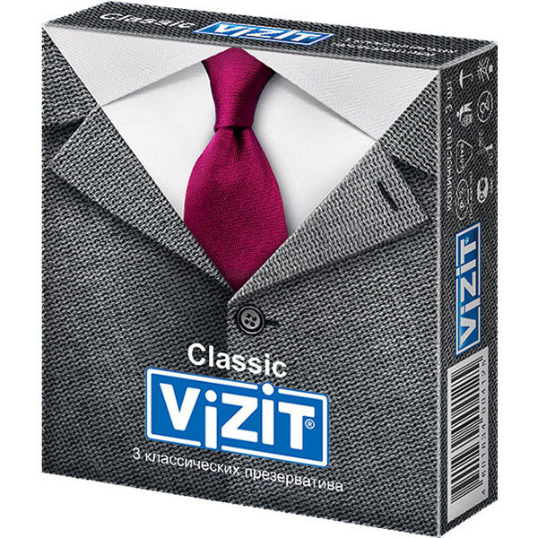 Kondomy Vizit (návštěva) Classic 3 ks.