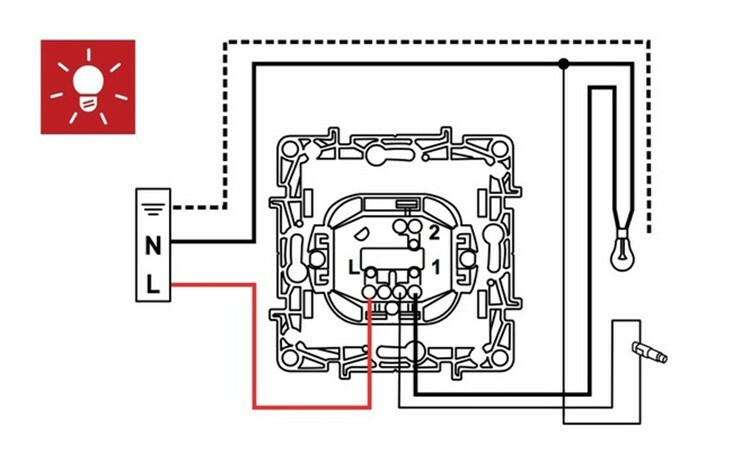 Pastaba meistrui: dviejų mygtukų jungiklio prijungimo schema įvairiais būdais