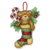 Cross Stitch Kits Dimensões Decoração. Ursinho de pelúcia, 8x12 cm, art. 70-08894