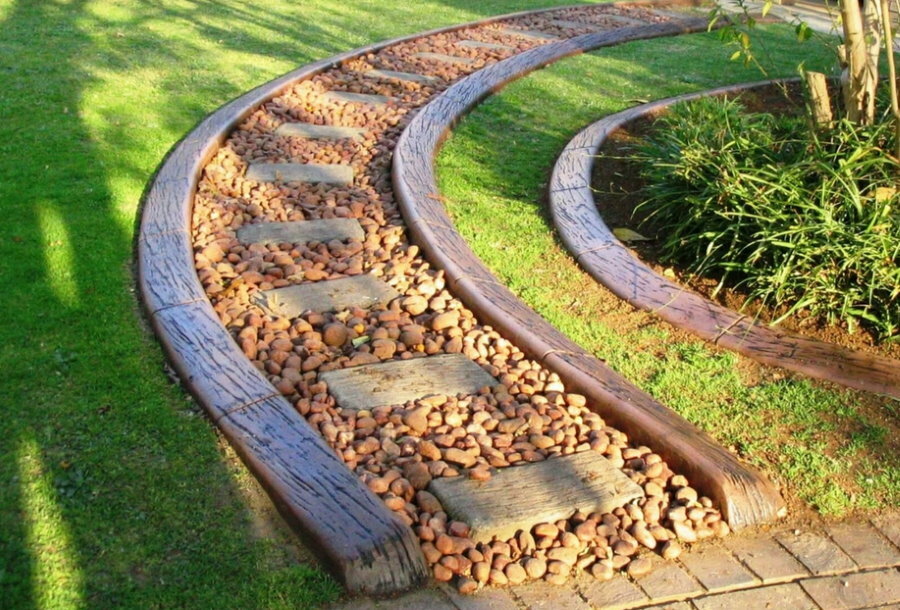 Beautiful track made of combined materials