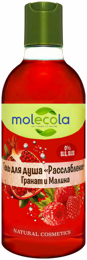 Molecola Shower Gel Relaxation Granatæble og hindbær 400 ml
