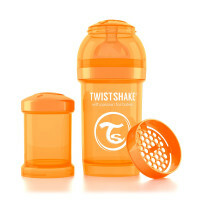 Twistshake koolikutevastane söötmispudel oranž (Sunbeam) 180 ml