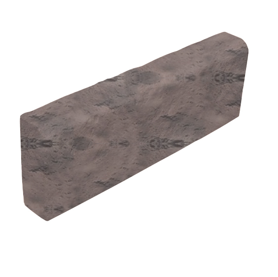 Meio-fio da calçada em pedra artificial White Hills Tivoli С952-42 com bisel marrom escuro