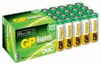 Bateria GP Super Alcalina 15A LR6 AA, 40 peças