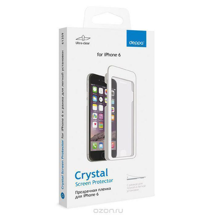 Protective film Deppa (61414) for Apple iPhone 6 / 6S on the entire surface of the screen