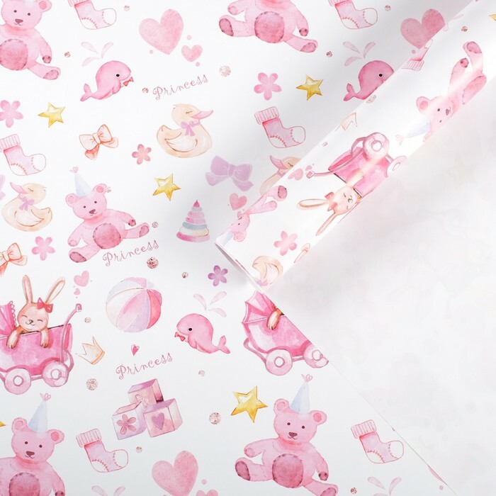 Glanset papir " Lille prinsesse", 70 × 100 cm