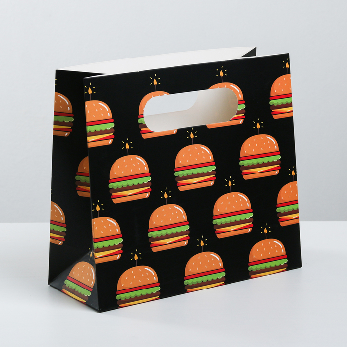 Lahjapussi " Burgers", 25 × 26 × 10 cm