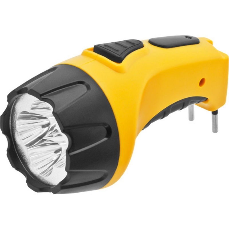 Flashlight led npt-cp03-accu, plastic case 4 led, rechargeable battery 4V, 500mAh (Navigator)