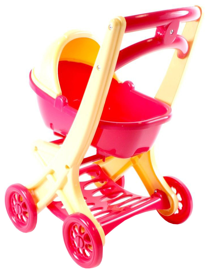 Doloni Puppenwagen mit Babywanne 0121/01 Fuchsia-beige