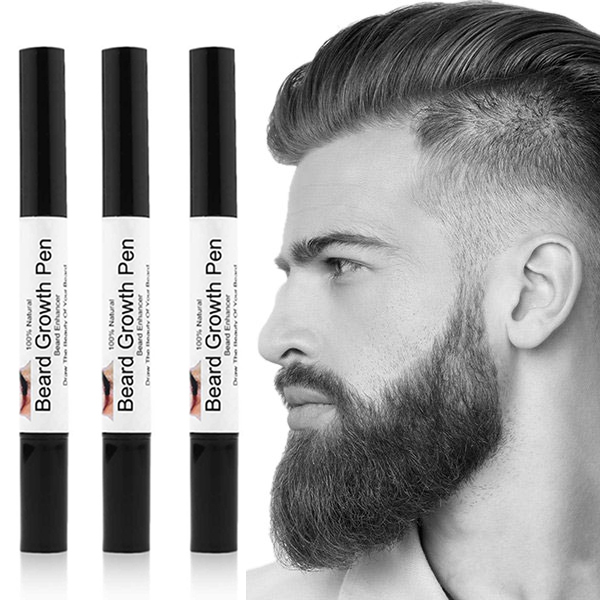 Menn Beard Growth Pen Ansiktspleie Moustache Sideburns Eyebrow Growth Enhancer Pen