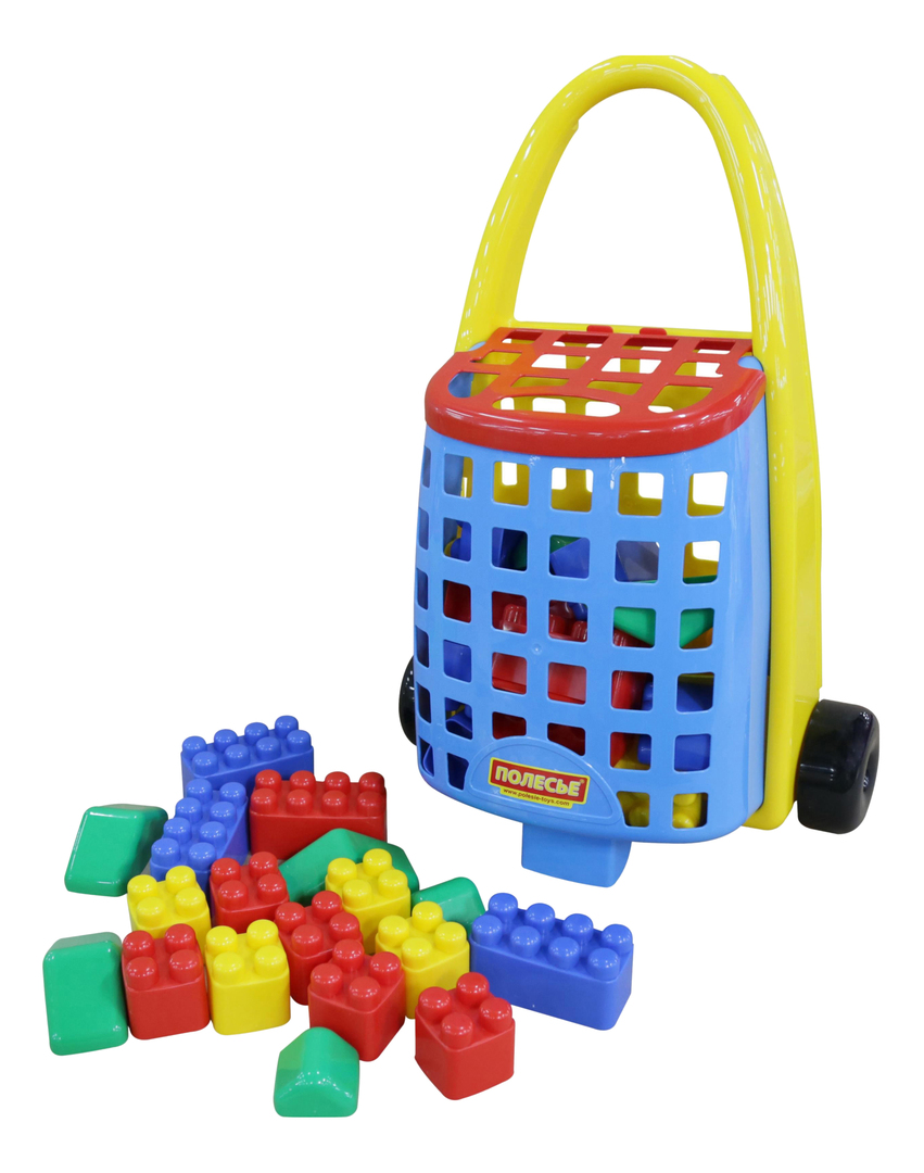 Constructor plastic Polesie Funny cart + constructor Baby