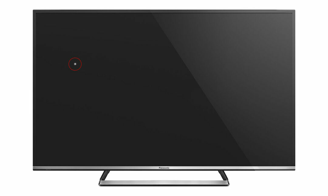 Weiß tote Pixel auf dem TV-Bildschirm