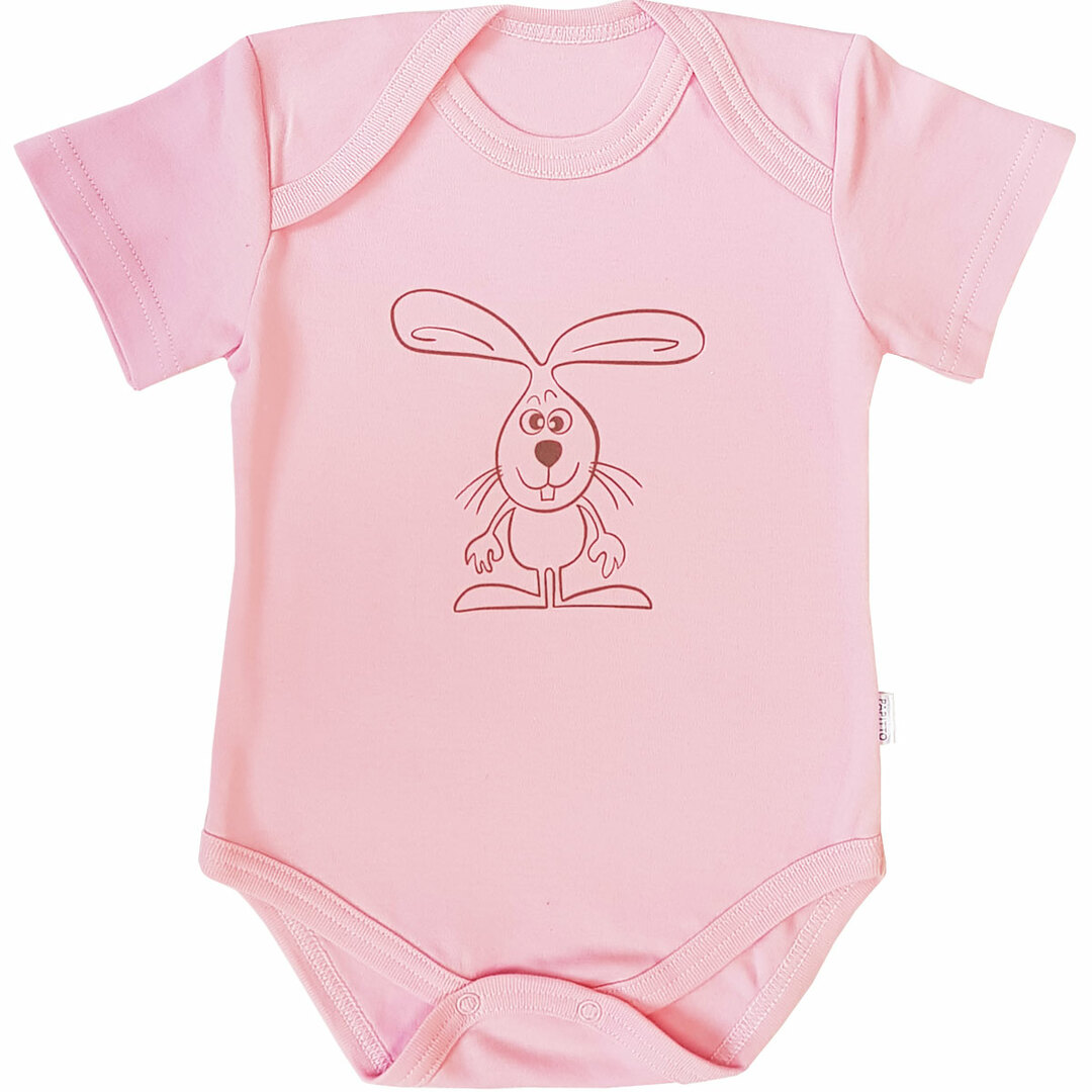 Bodysuit Papitto dråbe Bunny, interlock pink, størrelse 24-80 37-817