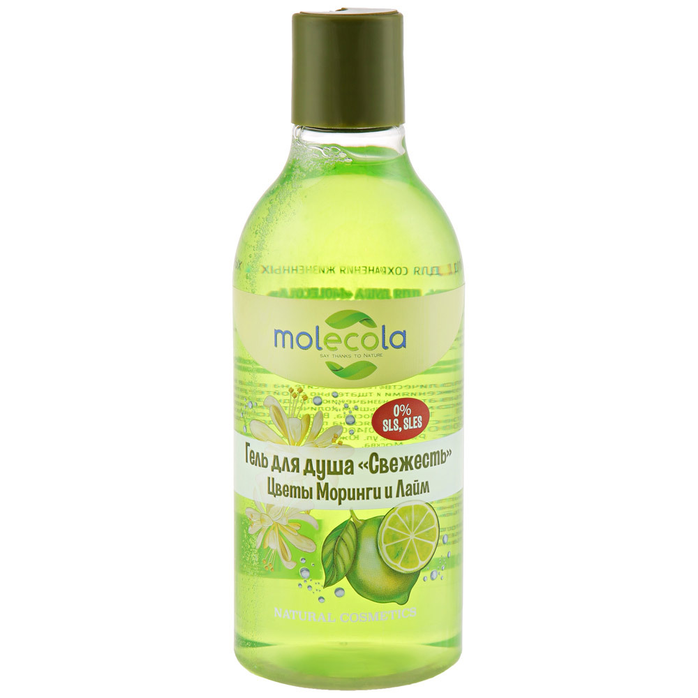 Molecola shower gel med Moringa og Lime Flowers aroma 0,4l