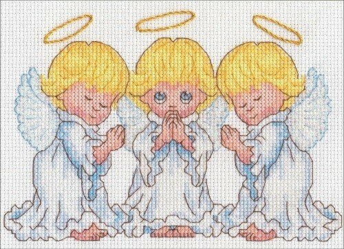 Komplet za šivanje križem Dimenzije DMS-70-65167 Anđeli 18x13 cm