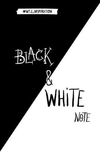 Čierna # a # biela poznámka. Štýlový zápisník s čiernobielymi listami, 138 x 212, 192 strán