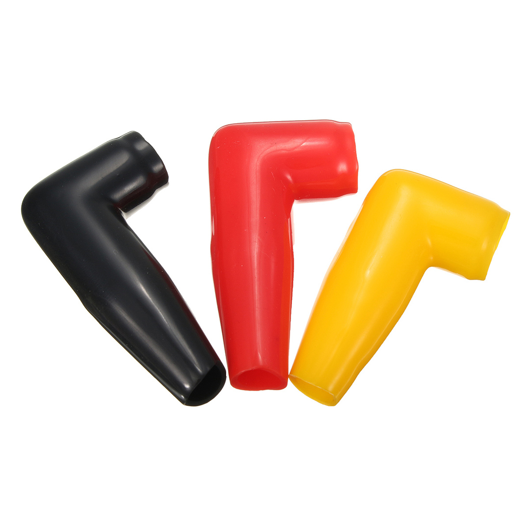 Electric Guard Motor Winch Cable Terminal Block Black / Yellow / Red Rubber Cover