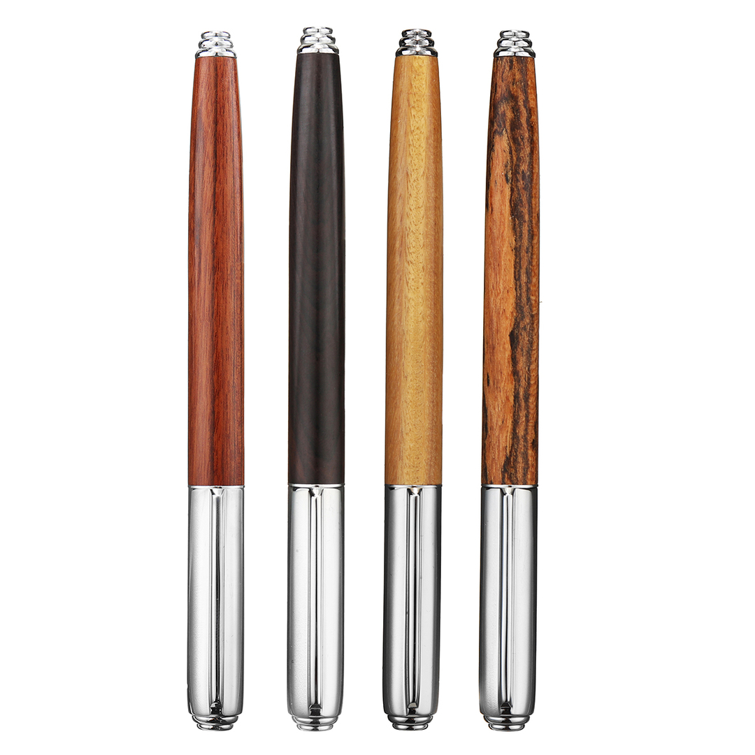 Handgjord naturlig träfat Kina reservoarpenna Superfint spets 0,38 mm för skrivpenna