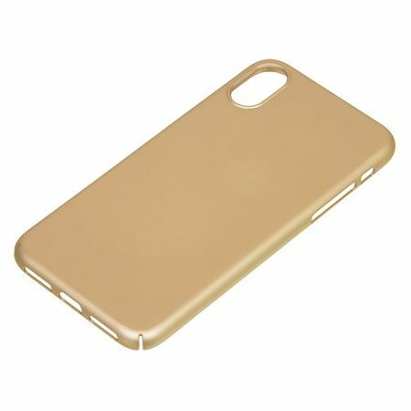 Kapak (klipsli kılıf) DEPPA Air Case, Apple iPhone X / XS için, altın [83322]