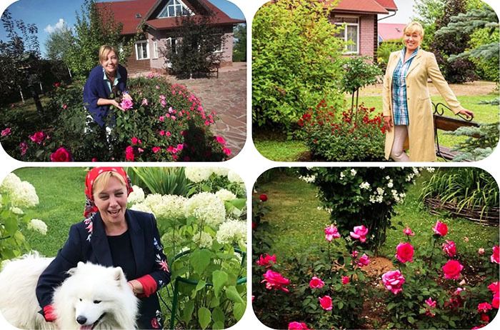 Arina Sharapova se interesó por la floricultura y arregló un lujoso jardín de rosas con flores de primera calidad.