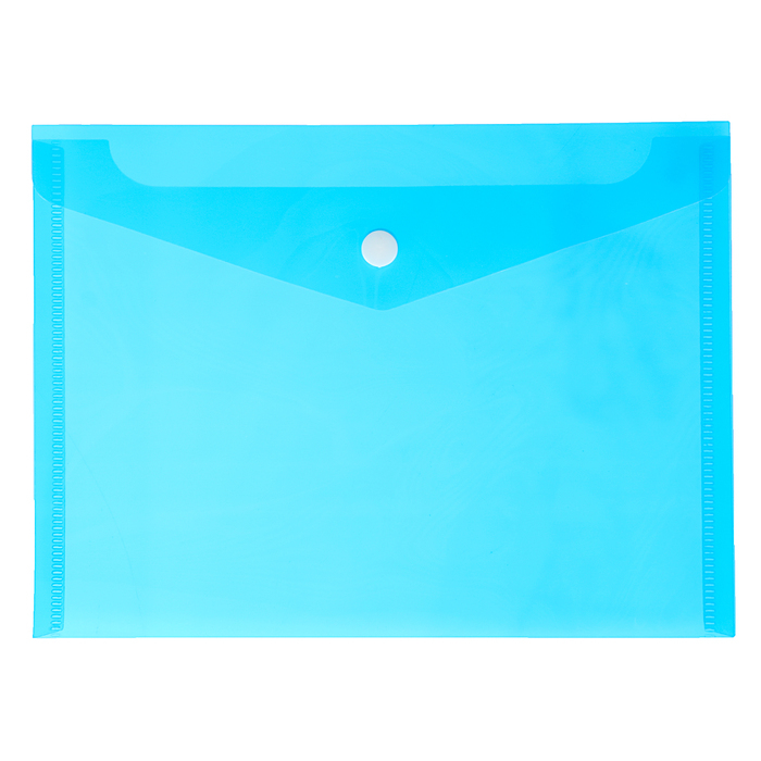 Umschlagmappe auf Knopfdruck A5, 180 Mikron Calligrata, blau
