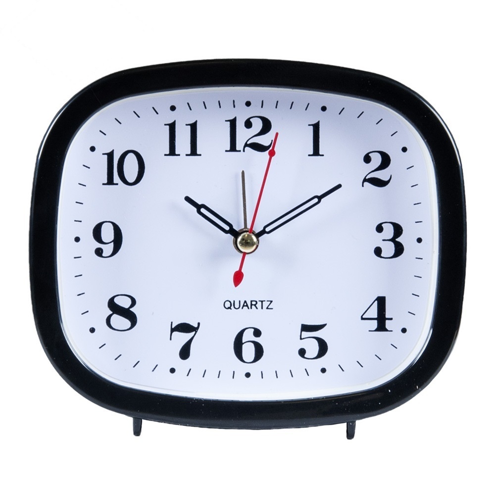 Alarm clock Rubin Classic, 11x12cm, black case, plastic / glass