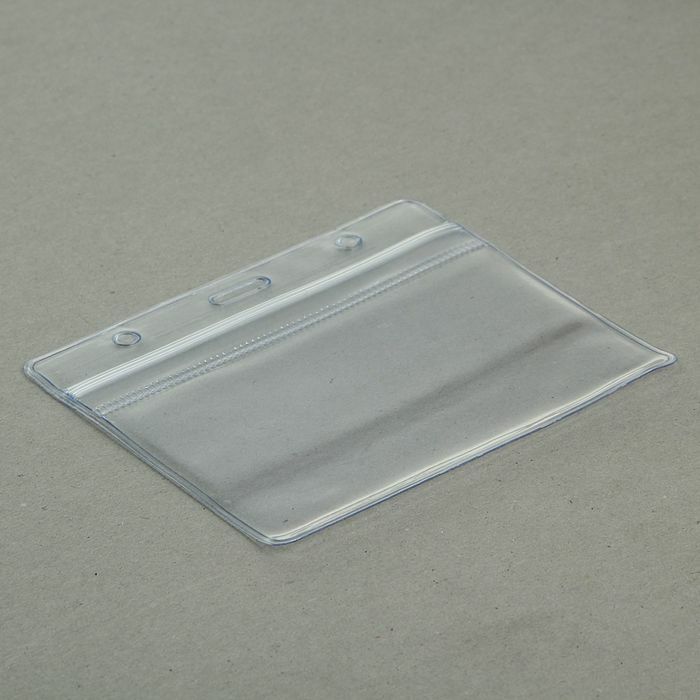Vodoravni žep za značko 110 * 90 mm 20 mkr z zapahom na zadrgo