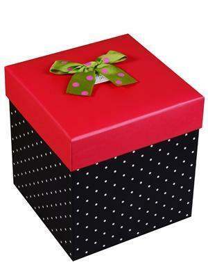 Coffret Cadeaux Fais de beaux rêves 11,5 * 11,5 * 10cm, décor. noeud, carton, Hansibag