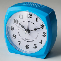 Alarm clock DT8-0008 Delta, blue, 8.5x4.6x8.6 cm