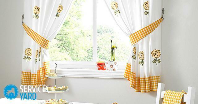 How to sew curtains in the kitchen?