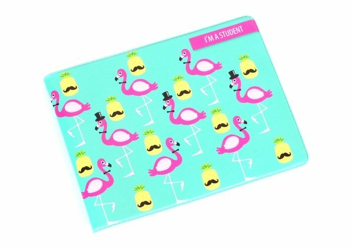 Cover for student flamingos and pineapples with mustaches (СБ2017-040)
