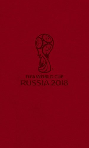 Business-Notebook 128l. A5 Käfig FUSSBALL WM 2018-Emblem rot, getönter Block, TV-Bindung