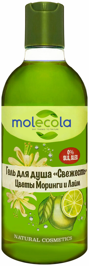 Molecola Shower Gel Freshness Moringa Flowers and Lime 400 ml