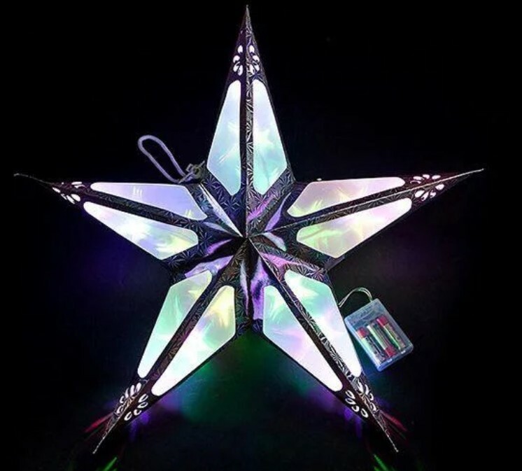Luminária pendente Zvezda Magic 50 cm, iluminação LED RGB, baterias E231405