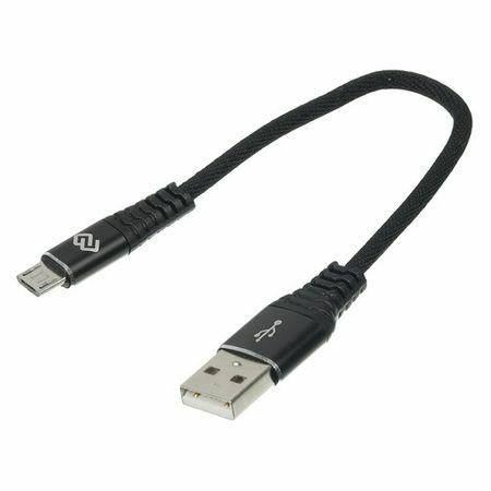 Cabo DIGMA USB A (m), micro USB B (m), 0,15m, preto