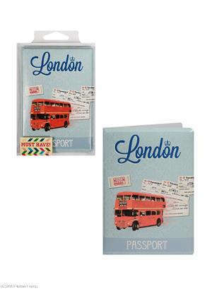 Omotnica za putovnicu London Red dvospratni autobus (PVC kutija)